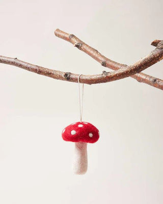 Nordic Felted Mushroom Ornaments - Grand-Mère